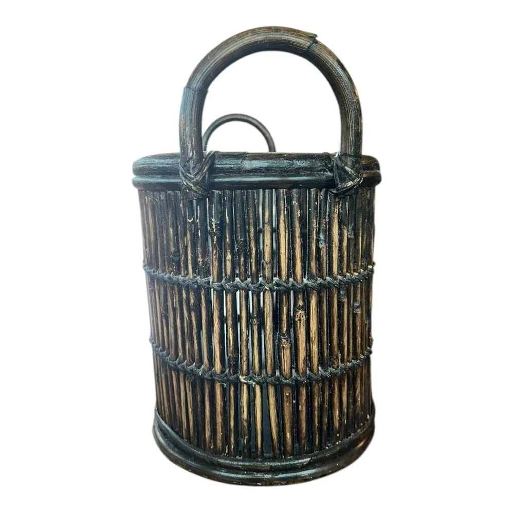 Farmhouse Rustic Brown Wicker Basket